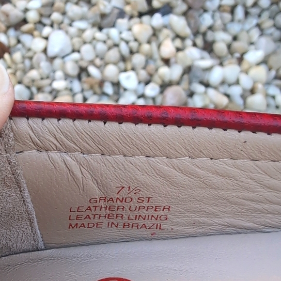 Like new Marc Joseph New York Grand St. Red Leather Loafers, sz 7.5 - Picture 3 of 9